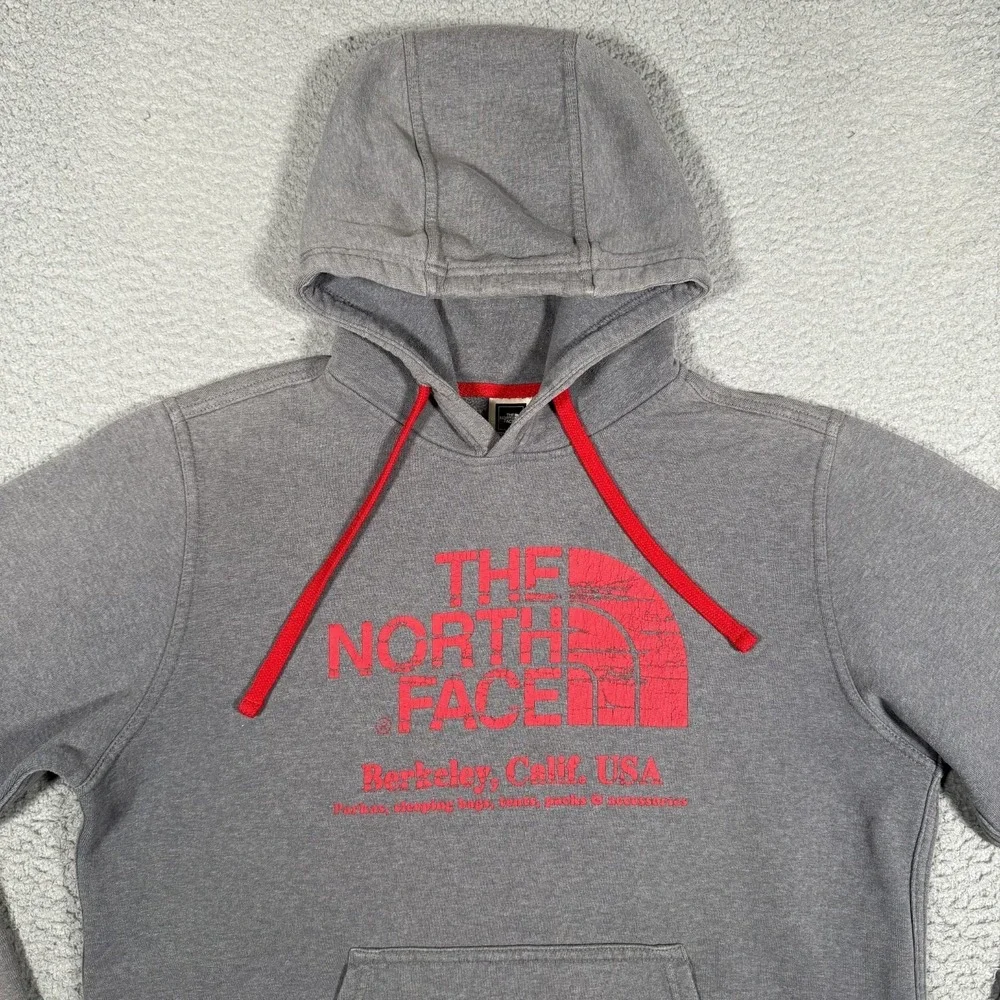 The North Face Sweatshirt Mens Medium Gray Pullover Hoodie‎ Casual Preppy Logo